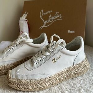 Christian Louboutin Espasneak Low Top Espadrille Sneakers. Size 38
